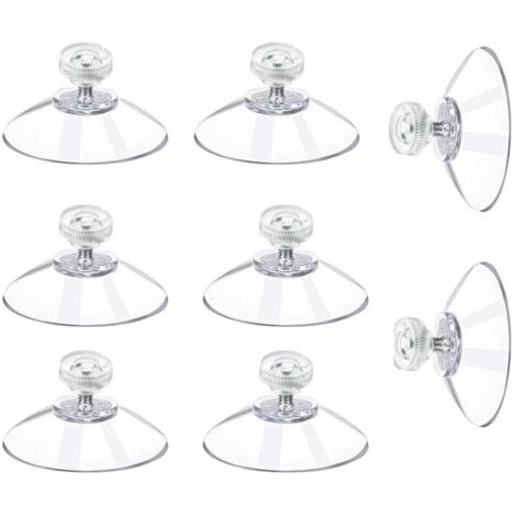 30 Pièces Ventouses de Fixation Transparentes Ø 41 mm, en Plastique PVC avec Filetage et Écrous Moletés,Ventouses à Visser sans Perçage pour Fenêtre, Voiture et Suspension