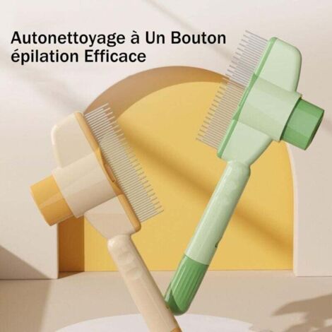 Lot de 2 brosses pour chat Brosse à poils longs et poils courts Idéale