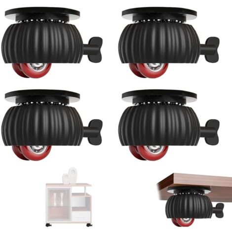 Roulettes Pour Meubles, Roulette Pivotante Roulette Fixe, Roulettes Pivotantes Pour Meubles, Roulette Pivotante Avec Frein Pour Petits Meubles Poubelles Mini Meubles Palettes, Lot De 4