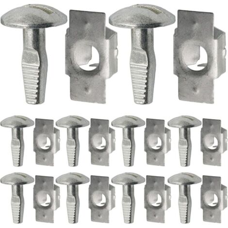 10 Paires Cache Sous Moteur, Clips de fixation en alliage d'aluminium pour Attaches de sous-Plateau Moteur de Voiture 703016 703018 Remplacement Compatible avec 206 207406 407 806 807