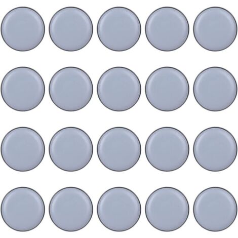 25mm Patin Chaise, 20 Pièces Patins Glisseurs, Patins Glisseurs pour Meubles, Patins en Téflon pour Chaise de Mobilier de Bureau de Maison (20mm Forme Ronde)