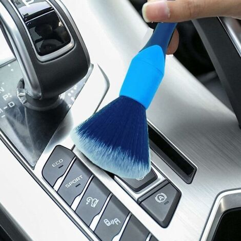 Kit De 5 Brosses De Detailing Auto JOPHEK - Pour Nettoyage Tableau De Bord, Bouches D'aération, Roues Eponge Voiture