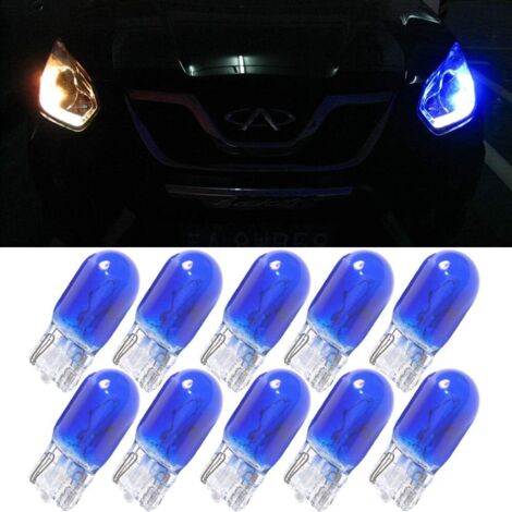 Bleu T10 W5 W Auto ampoule - 10 pcs 194 168 501 ampoule halogène Xenon à gaz de voiture ampoule