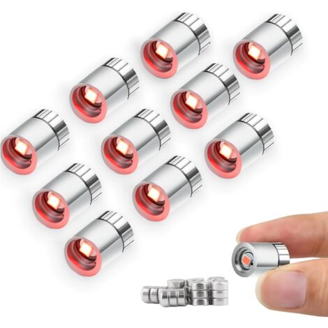 10 pcs Mini Lumières LED, Lampe LED Miniature, Mini Lampe LED avec Batterie, Mini LED a Pile, Petite Lumière LED pour Maison de Poupée, Vitrines, Blocs de Construction Jouets.