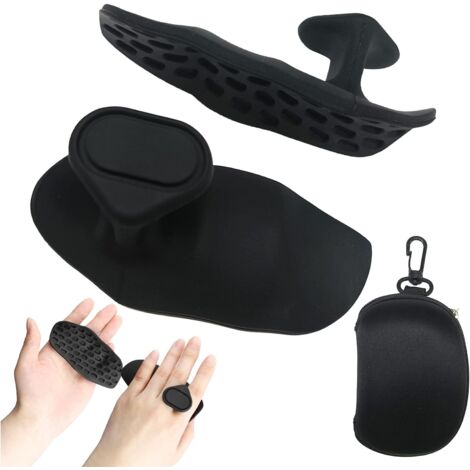 2pcs Poignées antidérapantes pour haltérophilie, Poignées Antidérapantes pour la Gym, Coussinets de Préhension pour Les Tractions, sans Doigts pour Le Cross Training, Protection des Mains