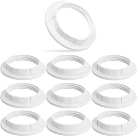 10 Pcs Bague De Abat Jour à Vis e14, Douille e14, Adaptateur Abat Jour e14,Abat Jour Lampe Chevet e14,Abat-Jour Anneau Convertisseur,Anneau Réducteur Pour Abat-Jour,Pour Table Bureau Lampadaires