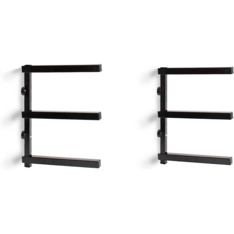 2X Étagère Cantilever à 3 Niveaux – 310 x 30 x 455 mm – Capacité de Charge Max. 150 kg, 50 kg/Niveau – en Acier – pour Stockage Rangement de Bois (1/5)
