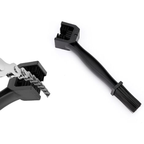 Brosse de nettoyage pour chaîne de moto, brosse de nettoyage de chaîne de vélo avec brosses à double extrémité, outil de nettoyage durable pour moteur et chaîne de vélo, accessoires de moto (1/5)