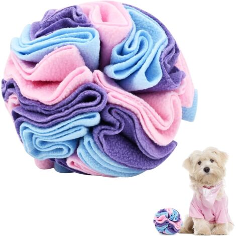Tapis de Jeu Éducateur et Puzzle de Fouille pour Chien - Jouet Interactif à Renifler en Ballon - Alimentation Lente et Anti-Stress pour Petits et Moyens