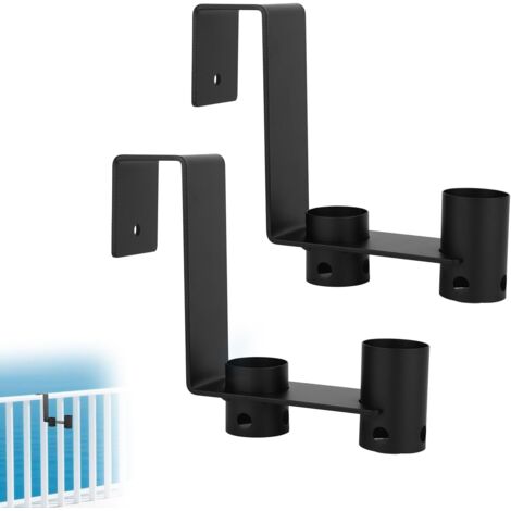 2 pièces Crochet Clôture Piscine, Robustes Crochets Piscine pour Filets Écumoires Brosses Porte-Outils Crochets de Clôture pour Suspendre Poteaux et Accessoires (1/5)