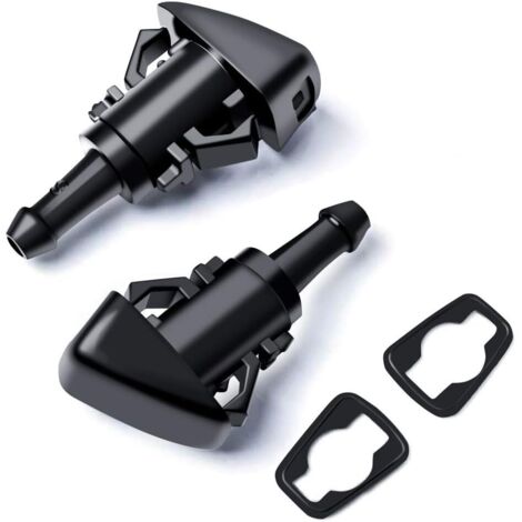 Front Windshield Washer Nozzles - Replacement for Ram, Chrysler, Dodge, Jeep - Replaces OEM : 4805742AB 5113049AA 5116079AA 5303833AA Premium Fluid Nozzles Spray Jet Kit (pack of 2) (1/4)