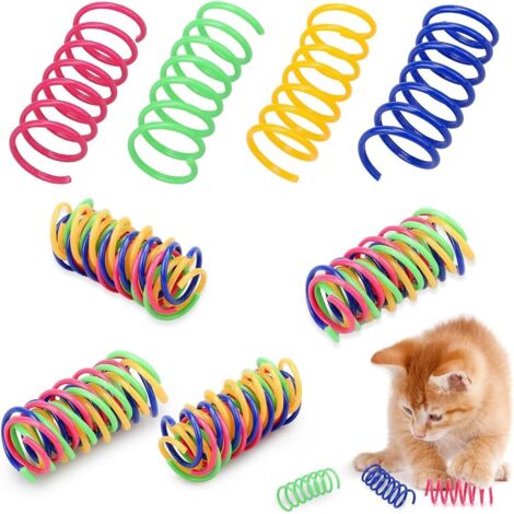 Lot de 40 Ressorts en Spirale Chat Jouets pour Chat Jouet en Plastique