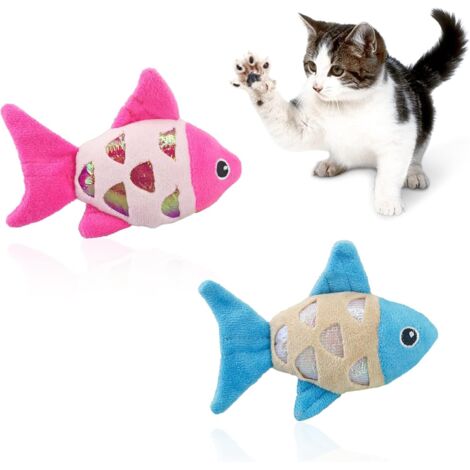 Lot de 2 jouets à herbe à chat pour chat avec anneau en papier froissé pour attirer les yeux de votre chat et pour que vos chats mâchent et attrapent des jouets interactifs pour chat