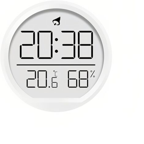 Réveil numérique LCD température et humidité, design magnétique, 3 types de placement, calendrier 12/24 heures pour la maison, la cuisine, le bureau, les étudiants