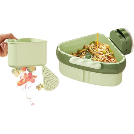Passoire Evier Cuisine d'angle à Ventouse CréPine pour Collecter Les DéChets Alimentaires (1, Green)