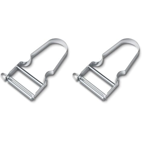 Épluche-pommes de terre, lame oscillante à double tranchant, manche en métal, (lot de 2)