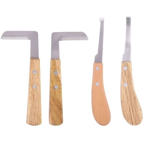 Couteau à sabot lame droite, outil de coupe pour gaucher et droitier pour bétail et chevau (1/5)