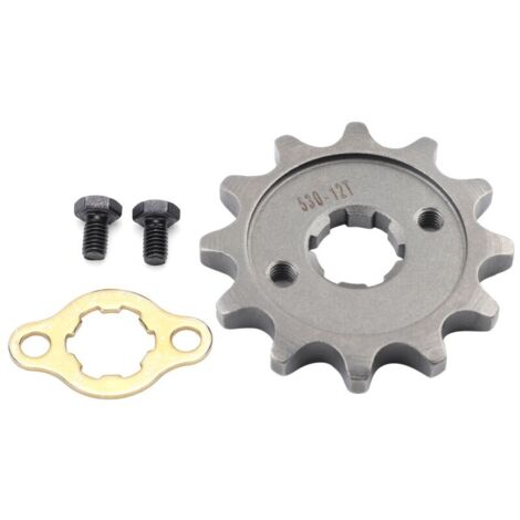 Pignon Avant, Pignon de Moteur Avant 17mm 30mm avec Accessoire de Montage Dent en Alliage D'acier 12T Adapté replacement pour Chaîne 530