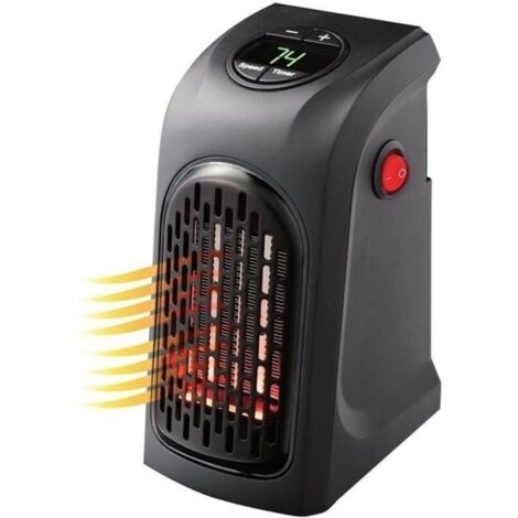 Chauffage d’appoint - Thermostat réglable - 350W - Noir - Electrique - Portable (1/4)
