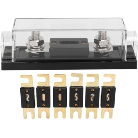 Porte-fusibles Audio de voiture, système vidéo 150A, jeu de blocs de fusibles ANL avec 6 fusibles pour camping-car, Yacht, bateau, véhicule agricole
