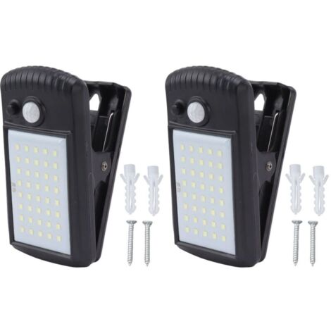 Pince solaire sur les lumières IP65 étanche 2 Modes détection infrarouge pince extérieure capteur de mouvement lumières pour clture terrasse Patio