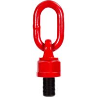 Anneau de levage universel - M12 × 18mm 1T Outil d'anneau d'oeil de levage Boulon à anneau en acier allié Rotation à 360 degrés Anneau de levage Vis Die Boulon de connexion Vis (Rouge)