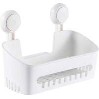 Panier de douche Étagère à épices Organisateur de salle de bain Panier de rangement DIY Sans perceuse Aspirateur amovible Ventouse Étagère murale pour shampoing et articles de toilette Cuisine Salle d