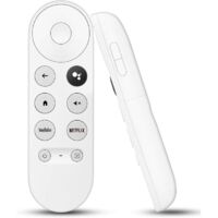 G9N9N Télécommande Vocale Bluetooth - Remplacement pour Google Chromecast TV 4K Snow/Google TV, Compatible avec Chromecast 4K HDR Streamer, Boutons Netflix & Youtube Intégrés