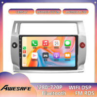 AWESAFE Autoradio Android 13 für Citroën C4 (2004–2009) 6GB+128GB 9'' Touchscreen CarPlay GPS WiFi Bluetooth Android Auto