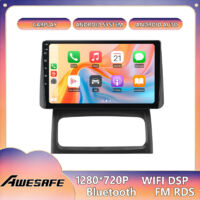 AWESAFE Autoradio Android 13 6GB+128GB für Renault Clio Campus 2009 9'' Touchscreen CarPlay GPS Android Auto