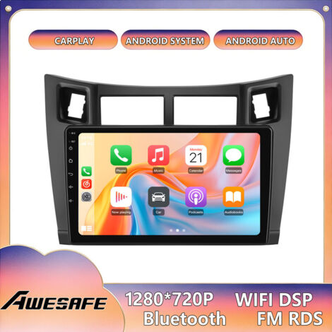 AWESAFE Autoradio Android 13 per Toyota Yaris XP90 (2005-2012) 4GB+64GB 9'' Schermo Touch CarPlay Android Auto GPS Bluetooth