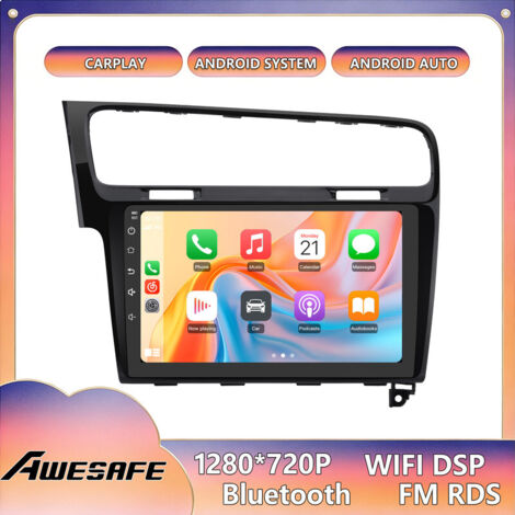 AWESAFE Autoradio Android 13 per VW Golf 7 (2012-2020) 2GB+64GB 10'' Schermo Touch Bluetooth CarPlay Android Auto GPS WiFi Nero