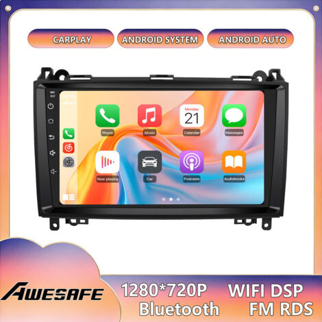 AWESAFE Autoradio Android 13 6GB+128GB per Mercedes-Benz Vito Viano Sprinter W639 / Classe B W245 / W169 9'' Schermo con CarPlay Android Auto