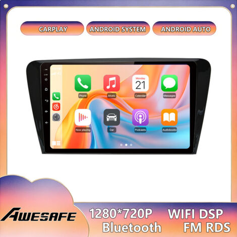 AWESAFE Autoradio 4G Android 13 6GB+128GB per SKODA Octavia (2013-2018) 10'' Schermo Touch con CarPlay GPS Bluetooth Android Auto (1/5)