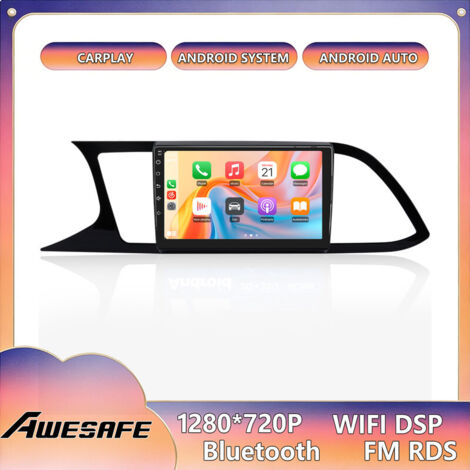 AWESAFE Radio de Coche Android 13 para Seat León MK3 (2012-2020) 2GB+64GB Pantalla Táctil de 9'' con CarPlay Android Auto GPS Bluetooth