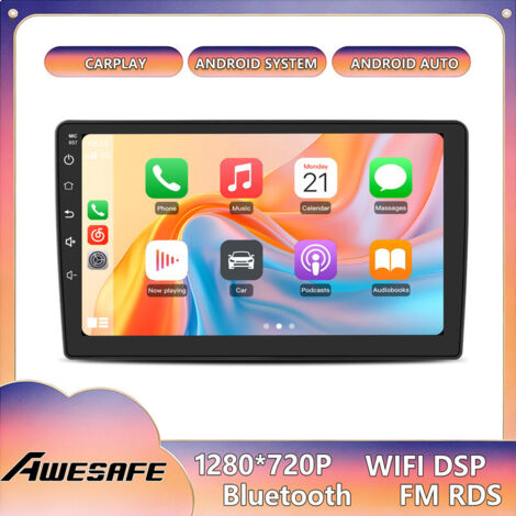 AWESAFE Autoradio Android 13 para Peugeot 407 (2004-2008) 2GB+32GB Pantalla Táctil de 9'' GPS CarPlay Android Auto WiFi DSP FM