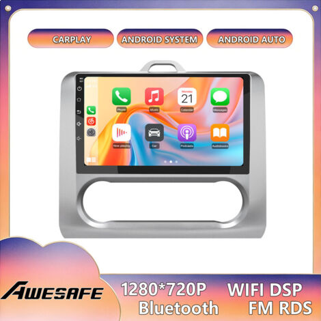 AWESAFE Radio de Coche Android 13 para Ford Focus Mk2 (2004-2011) 2GB+32GB con Pantalla Táctil de 9'' CarPlay Android Auto GPS Bluetooth