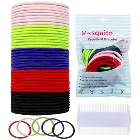 Anti Laus Haargummi 40 Stück, Behandlung gegen Kopfläuse Anti-Läuse, Natürlich und Wirksam hilft, Läusen Vorzubeugen Haargummi Gummiband Mit Extra feiner Zahnkamm (1/5)