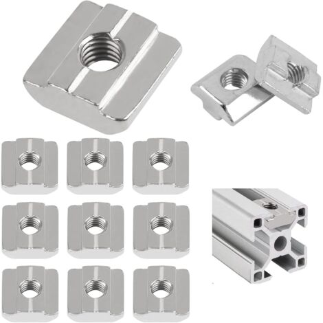 10 Stück Nutensteine M8, T Nut Schiene M8 Nutenstein Schiebemuttern Set Aluschiene C Aluminiumprofil-Extrusionsschlitz für die Architektur, Holzbearbeitung, von industriellen Aluminiumrahmenstrukturen (1/5)