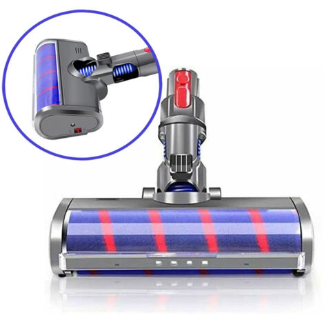 Staubsauger-Bürsten-Set, kompatibel mit Dyson V7, V8, V10, V11, Ersatzteilen, elektrischer Kopf, Direktantrieb, für Hartboden und KurzflorigeTeppiche (1/5)