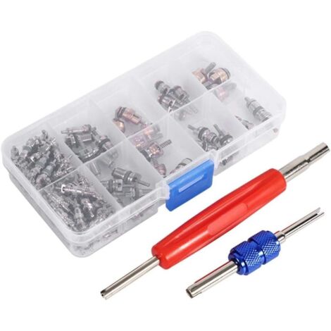 102 STÜCKE A/C Ventilkern A/C R12 R134a Automotive Klimaanlage Kälte Reifen Ventilschaft Kernen Remover Tool Sortiment Kit (1/5)
