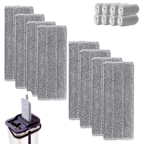 Mop Pads,8 Stück Mop Microfaser Reinigung Pads,Waschbarer Saugfähiges Wischmopp Bezug,Ersatz Mop Pads,Mikrofaserpad Geeignet für die meisten Bodentypen und maschinenwaschbar (1/5)