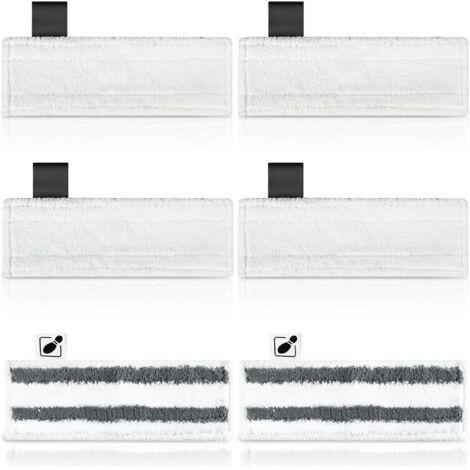 6 Stück Bodentücher Ersatzteile für Kärcher Dampfreiniger SC 1 SC 2 SC 3 SC 4 SC 5 SI 4 EasyFix, Waschbar Mikrofaserbezug für Alle Böden(4 Bodentücher + 2 Schleif tücher) (1/5)