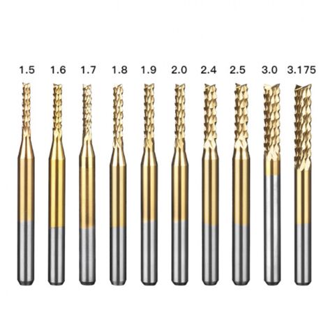 Uxcell 10 Stücke 0,5mm Hartmetall Schaftfräser Gravur Fräser für PCB Maschine, 1/8 schaft Uxcell 10 Stücke 0,5mm Hartmetall Schaftfräser Gravur Fräser für PCB Maschine, 1/8 schaft
