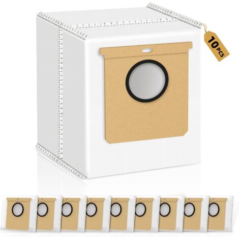 10 Stück Staubbeutel für Eufy Clean L60 SES / L60 Hybrid SES / L50 SES Saugroboter Absaugstation, 2.5L Große Kapazität Staubsaugerbeutel 2 IN 1 Saug Clean Station Ersatzteile (1/5)