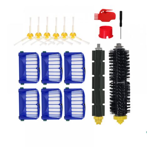 17 Stück iRobot Roomba Kehrmaschine 600 Serie Zubehör 595/650/528/620 Seitenbürstenwalzenbürstenfilter
1 Satz Walzenbürsten + 6 Filter + 6 Seitenbürsten + 1 Rundbürste + 1 rote Flachbürste + 1 Schraub (1/5)