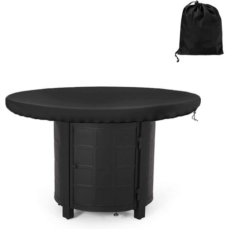 Feuerplatte Abdeckung, Wasserdicht Anti-UV 420D Grillplatte Schutzhülle, Rund Wasserbeständigkeit Abdeckung für Feuerplatte und Grillplatte, Schwarz (ø 100cm) (1/5)