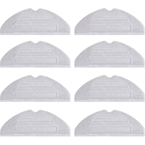 8 Stück VibraRise 2.0 Wischtücher Mop für S8 Pro Ultra Saugroboter, Mikrofaser Wischtuch Ersatzteile Zubehörset (2 Schwingungsbereiche) (1/2)