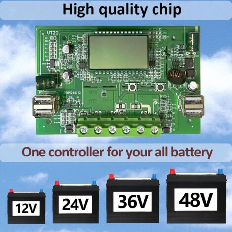 Produktbild von 50A PWM-Solarladeregler 12V/24V Mit LCD & Temperatursensor – Intelligent & Flexibel Einstellbar