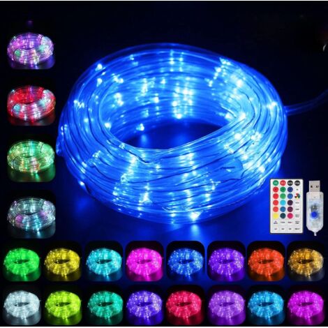 10m LED Lichtschlauch Außen – 100 LEDs, Fernbedienung, 16 Farben, 4 Modi, IP65 Wasserdicht, Mit Timer &